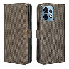 Coque Portefeuille Livre Cuir Etui Clapet BY1 pour Motorola Moto Edge Plus (2023) 5G Marron