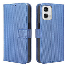 Coque Portefeuille Livre Cuir Etui Clapet BY1 pour Motorola Moto G53 5G Bleu