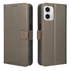 Coque Portefeuille Livre Cuir Etui Clapet BY1 pour Motorola Moto G53j 5G Marron