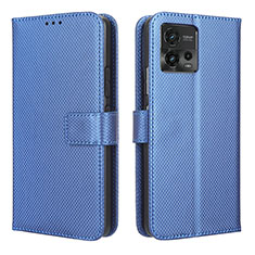 Coque Portefeuille Livre Cuir Etui Clapet BY1 pour Motorola Moto G72 Bleu