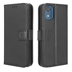 Coque Portefeuille Livre Cuir Etui Clapet BY1 pour Nokia C02 Noir