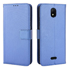 Coque Portefeuille Livre Cuir Etui Clapet BY1 pour Nokia C100 Bleu