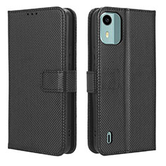 Coque Portefeuille Livre Cuir Etui Clapet BY1 pour Nokia C12 Noir