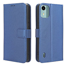 Coque Portefeuille Livre Cuir Etui Clapet BY1 pour Nokia C12 Plus Bleu