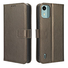 Coque Portefeuille Livre Cuir Etui Clapet BY1 pour Nokia C12 Pro Marron