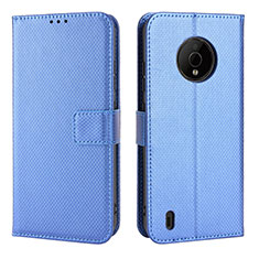 Coque Portefeuille Livre Cuir Etui Clapet BY1 pour Nokia C200 Bleu