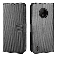 Coque Portefeuille Livre Cuir Etui Clapet BY1 pour Nokia C200 Noir