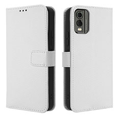 Coque Portefeuille Livre Cuir Etui Clapet BY1 pour Nokia C32 Blanc