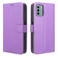 Coque Portefeuille Livre Cuir Etui Clapet BY1 pour Nokia G22 Violet