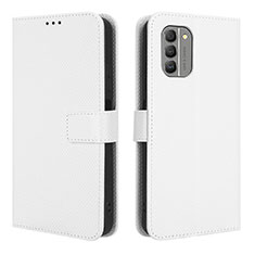 Coque Portefeuille Livre Cuir Etui Clapet BY1 pour Nokia G400 5G Blanc