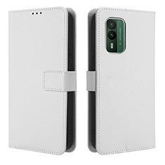 Coque Portefeuille Livre Cuir Etui Clapet BY1 pour Nokia XR21 Blanc