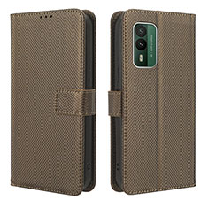 Coque Portefeuille Livre Cuir Etui Clapet BY1 pour Nokia XR21 Marron