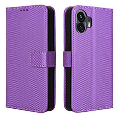 Coque Portefeuille Livre Cuir Etui Clapet BY1 pour Nothing Phone 2 Violet