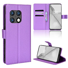 Coque Portefeuille Livre Cuir Etui Clapet BY1 pour OnePlus 10 Pro 5G Violet