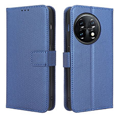 Coque Portefeuille Livre Cuir Etui Clapet BY1 pour OnePlus 11R 5G Bleu