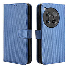 Coque Portefeuille Livre Cuir Etui Clapet BY1 pour OnePlus 12R 5G Bleu