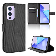 Coque Portefeuille Livre Cuir Etui Clapet BY1 pour OnePlus 9 5G Noir