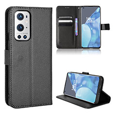 Coque Portefeuille Livre Cuir Etui Clapet BY1 pour OnePlus 9 Pro 5G Noir