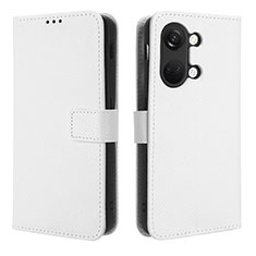 Coque Portefeuille Livre Cuir Etui Clapet BY1 pour OnePlus Ace 2V 5G Blanc