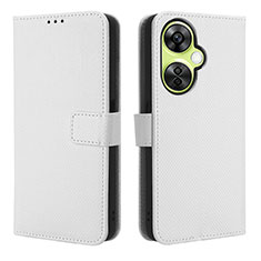 Coque Portefeuille Livre Cuir Etui Clapet BY1 pour OnePlus Nord CE 3 5G Blanc