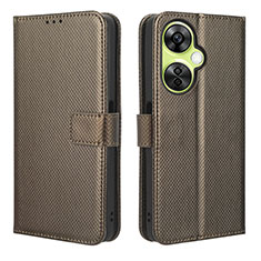 Coque Portefeuille Livre Cuir Etui Clapet BY1 pour OnePlus Nord CE 3 Lite 5G Marron