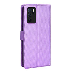 Coque Portefeuille Livre Cuir Etui Clapet BY1 pour Oppo A16 Violet