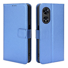 Coque Portefeuille Livre Cuir Etui Clapet BY1 pour Oppo A18 Bleu