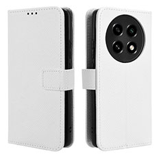 Coque Portefeuille Livre Cuir Etui Clapet BY1 pour Oppo A2 Pro 5G Blanc