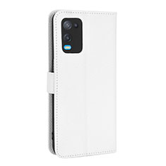 Coque Portefeuille Livre Cuir Etui Clapet BY1 pour Oppo A54 4G Blanc