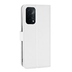 Coque Portefeuille Livre Cuir Etui Clapet BY1 pour Oppo A54 5G Blanc