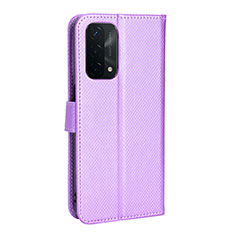 Coque Portefeuille Livre Cuir Etui Clapet BY1 pour Oppo A54 5G Violet