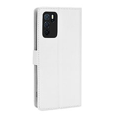 Coque Portefeuille Livre Cuir Etui Clapet BY1 pour Oppo A54s Blanc