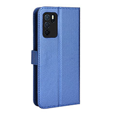 Coque Portefeuille Livre Cuir Etui Clapet BY1 pour Oppo A54s Bleu