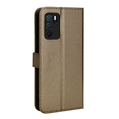 Coque Portefeuille Livre Cuir Etui Clapet BY1 pour Oppo A54s Marron