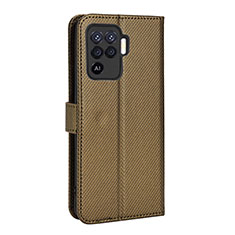 Coque Portefeuille Livre Cuir Etui Clapet BY1 pour Oppo A94 4G Marron