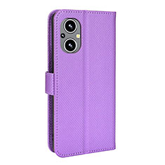 Coque Portefeuille Livre Cuir Etui Clapet BY1 pour Oppo A96 5G Violet