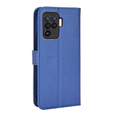 Coque Portefeuille Livre Cuir Etui Clapet BY1 pour Oppo F19 Pro Bleu