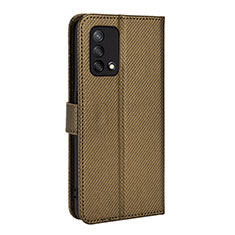 Coque Portefeuille Livre Cuir Etui Clapet BY1 pour Oppo F19s Marron