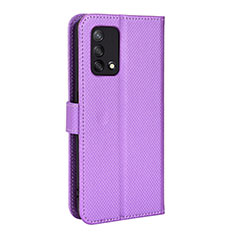 Coque Portefeuille Livre Cuir Etui Clapet BY1 pour Oppo F19s Violet