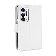 Coque Portefeuille Livre Cuir Etui Clapet BY1 pour Oppo Find N 5G Blanc