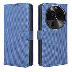 Coque Portefeuille Livre Cuir Etui Clapet BY1 pour Oppo Find X6 5G Bleu