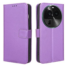 Coque Portefeuille Livre Cuir Etui Clapet BY1 pour Oppo Find X6 Pro 5G Violet