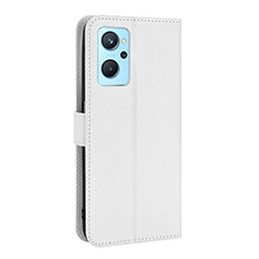 Coque Portefeuille Livre Cuir Etui Clapet BY1 pour Oppo K10 4G Blanc