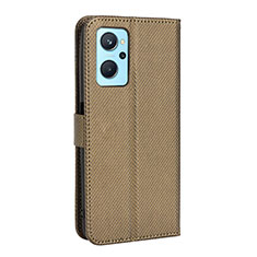 Coque Portefeuille Livre Cuir Etui Clapet BY1 pour Oppo K10 4G Marron