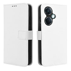 Coque Portefeuille Livre Cuir Etui Clapet BY1 pour Oppo K11 5G Blanc