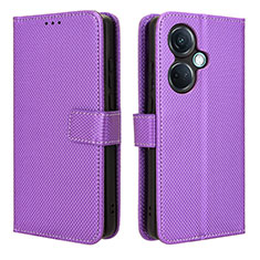 Coque Portefeuille Livre Cuir Etui Clapet BY1 pour Oppo K11 5G Violet