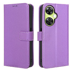 Coque Portefeuille Livre Cuir Etui Clapet BY1 pour Oppo K11x 5G Violet