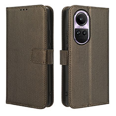 Coque Portefeuille Livre Cuir Etui Clapet BY1 pour Oppo Reno10 Pro 5G Marron