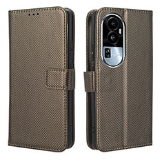 Coque Portefeuille Livre Cuir Etui Clapet BY1 pour Oppo Reno10 Pro+ Plus 5G Marron