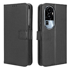 Coque Portefeuille Livre Cuir Etui Clapet BY1 pour Oppo Reno10 Pro+ Plus 5G Noir